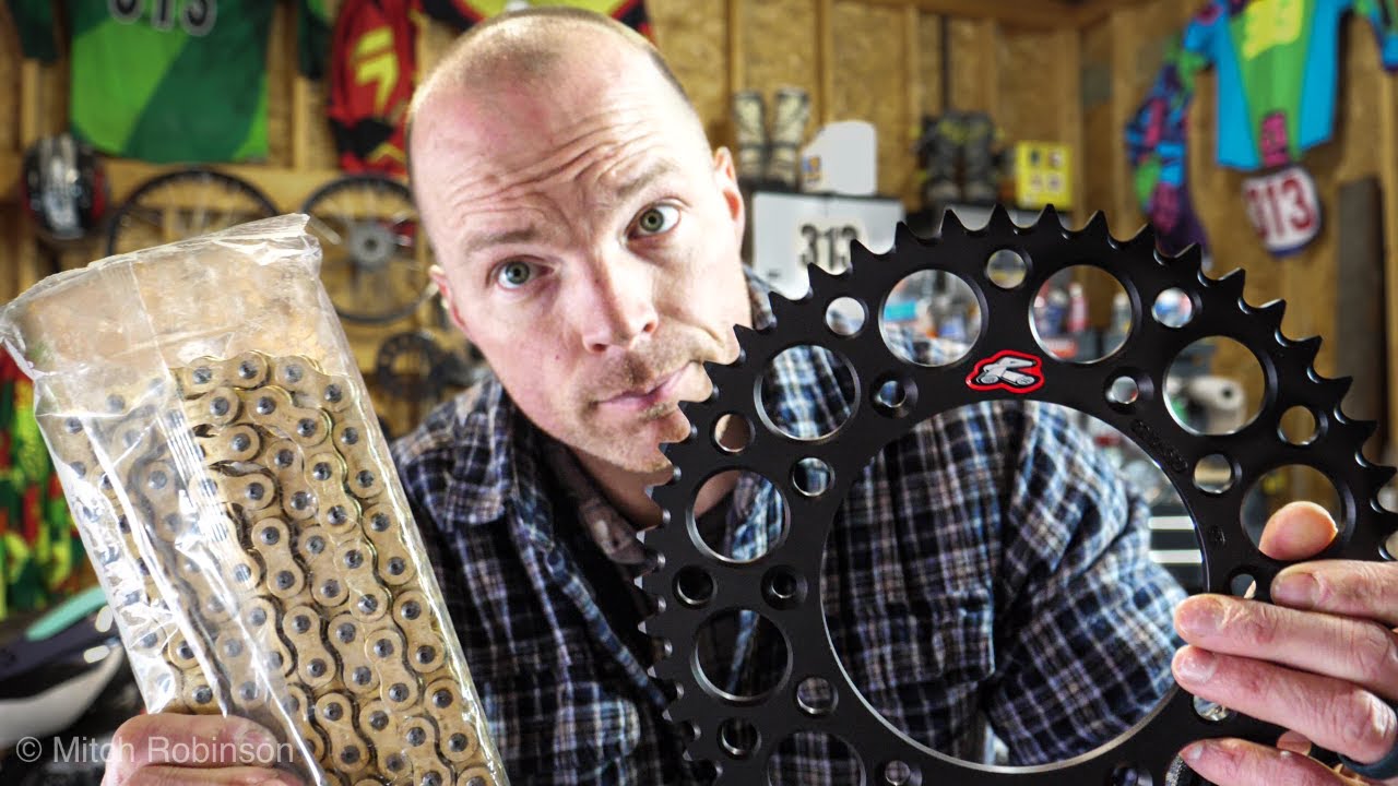 HOW TO fix (a broken) DIRT BIKE CHAIN (with new sprocket). YouTube