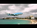 KLM 747 Landing in St. Maarten on 3/4/2016