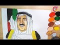 رسم الشيخ صباح الأحمد أمير الكويت بالالوان المائية رحم الله أمير الكويت رسم الشيخ صباح الأحمد أمير الكويت بالالوان المائية رحم الله أمير الكويت