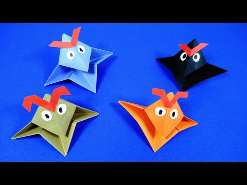 Как сделать птичку из бумаги  оригами из бумаги птичка