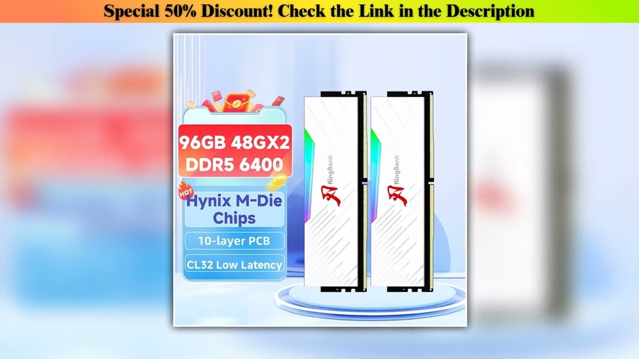 Flash Sale KingBank ddr5 RGB ram memory DDR5 48GBx2 6400MHZ 96GB