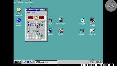 Minesweeper Windows 98 gameplay (emulated)
