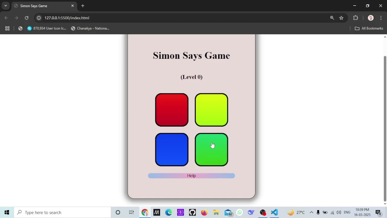 Tutorial:Simon Says Game   || Hackslash Induction Task  ||  Team 405(Web team)
