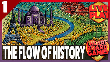 The Flow Of History, from Tasty Minstrel Games, by Jesse Li | Live Play | Session 1, 4 Players