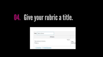 Canvas Tip:  Creating a Rubric