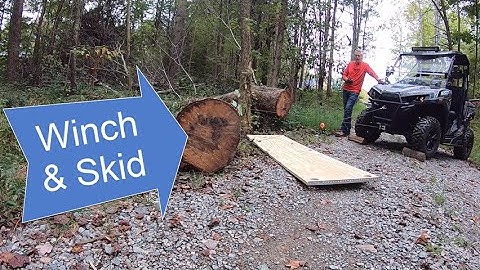 35-Winch and homemade skid to move big logs