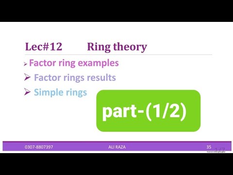 Ring theory lec#12(1/2)