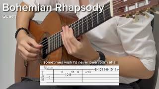 Bohemian Rhapsody by Queen (EASY Guitar Tab)