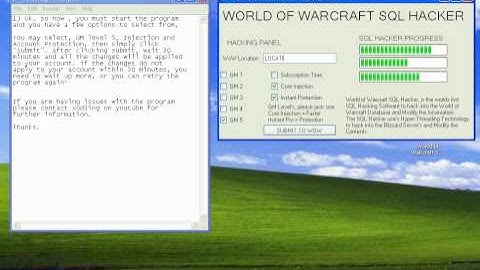 World of warcraft SQL Hacker