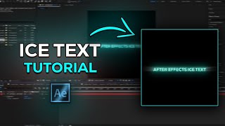 icy text effect | after effects tutorial