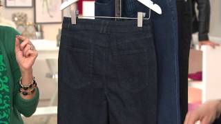 Isaac Mizrahi Live! Petite Ankle Length Slim Leg Jeans with Sandra Bennett