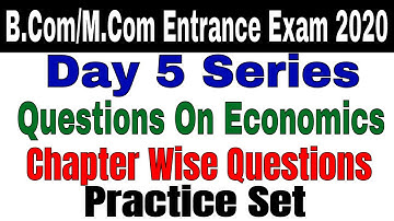 B.Com/M.Com Entrance Exam Series Day 5 || B.Com Entrance Exam 2020 || M.Com Entrance Exam 2020