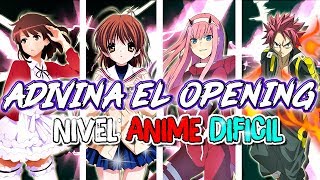 Adivina El Opening de Anime || Nivel Otaku Dificil || 30 Openings