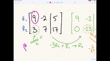 Algebra 2 solving 2x3 matrices