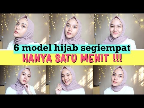 6 TUTORIAL HIJAB SEGIEMPAT SIMPLE UNTUK SEHARI-HARI