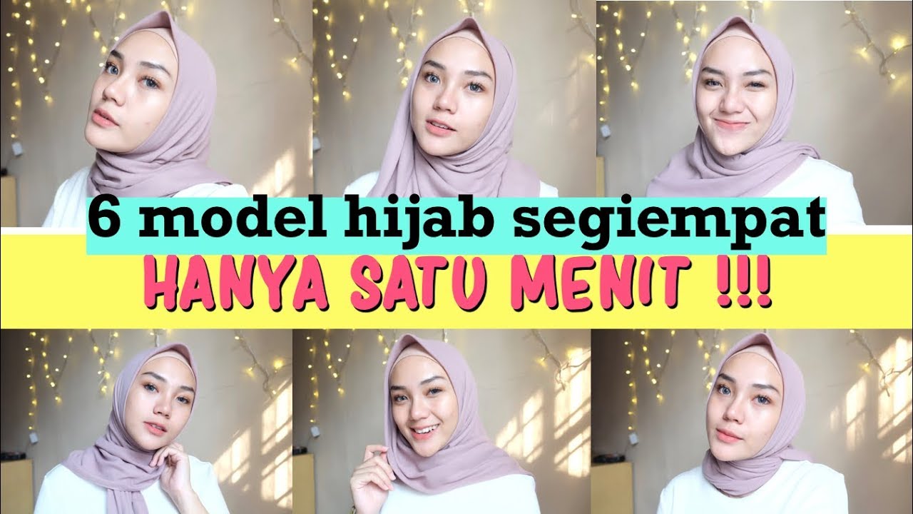 6 Tutorial Hijab Segiempat Simple Untuk Sehari Hari Raniekarlina Youtube