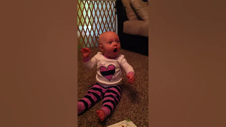 10 month old excited face