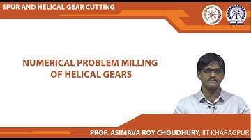 Numerical Problem Milling of Helical Gears