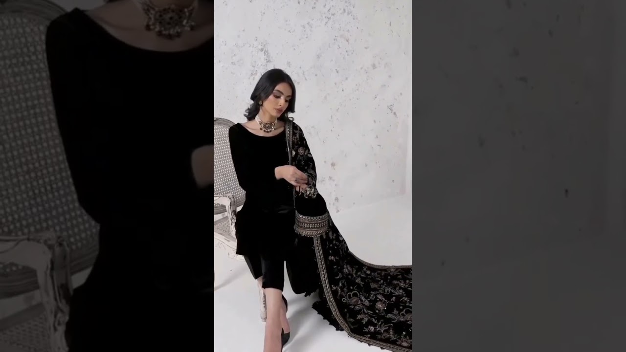 Velvet Shawls Third Work Affordable Price Design 