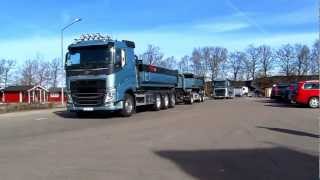 New Volvo FH16 750 Timber truck and New FH enters the Ring Knutstorp track in south sweden