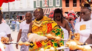 The Asantehene of the Ashanti Empire sits in state in Memphis