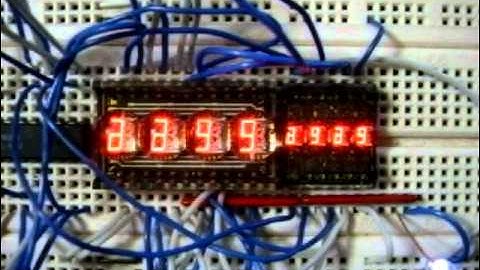 Siemens DL3416 and HPDL1414 LED Display test