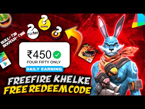 Freefire खेलकर Free Redeem Code और UPI Cash देने Wali App 🔥🔥