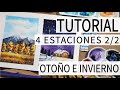 Tutorial acuarela para principiantes: Las 4 estaciones parte 2/2  otoño e invierno