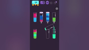 Cups - water sort puzzle | level 39 | ⭐️⭐️⭐️