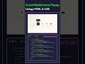 POPUP media icon // project for practice //#coding #webdesign#trending#viral#shorts#html#viralshorts