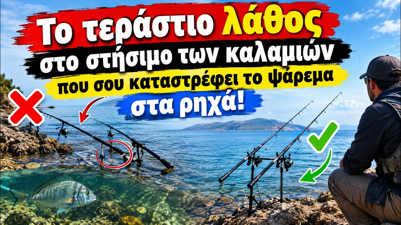 Το τεράστιο λάθος στο στήσιμο των καλαμιών που σου καταστρέφει το ψάρεμα στα ρηχά!