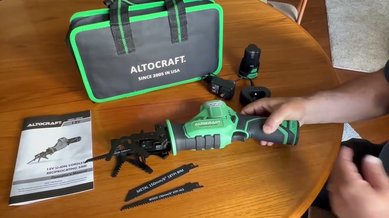 12V Cordless Reciprocating Saw with 2 Batteries