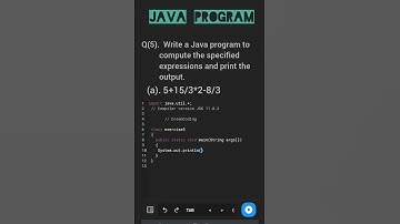 write a Java program to compute the specified expression and print the output |# java |#coding