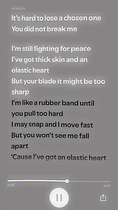 elastic heart [and i want it, i want my life so bad, i'm doing everything..] - sia (sped up)┊serein.