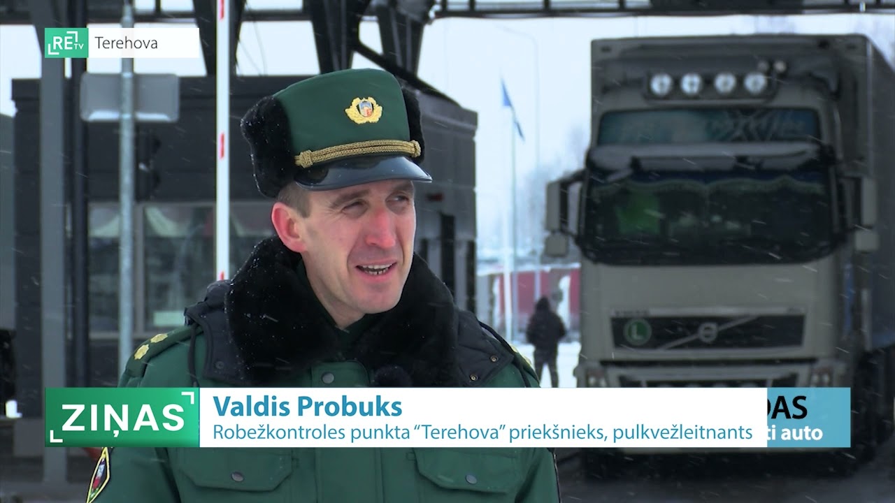 ReTV: Robežkontroles punktos rindās gaida vairāki simti kravas auto