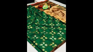SOFT SILK WITH SILVER AND GOLD  ZARI WEAVING WORK WITH STYLISH LOOK SAREE || Best price Silk saree screenshot 5