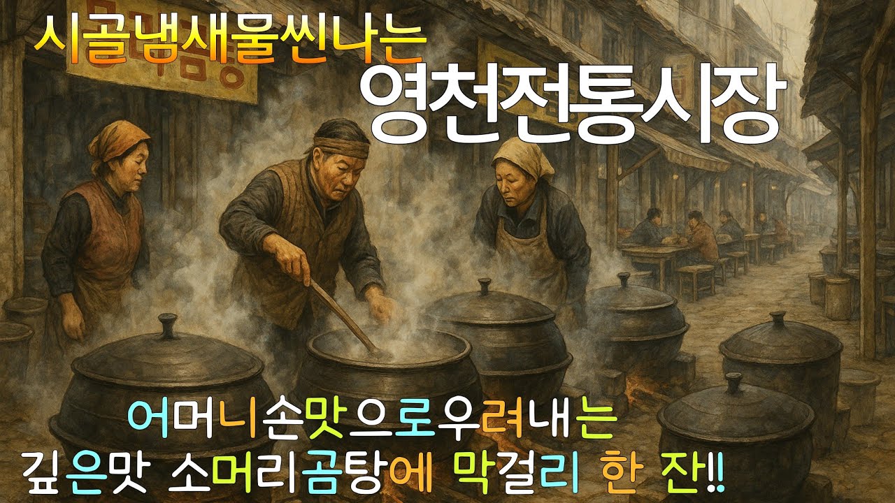 伝統市場 영천시 전통시장5일장날 어머니농산물장터, 돔배기장터, 곰탕골목, 각종먹거리장터 삶의현장 견문록♡삶2431/Yeongcheon traditional market, korea