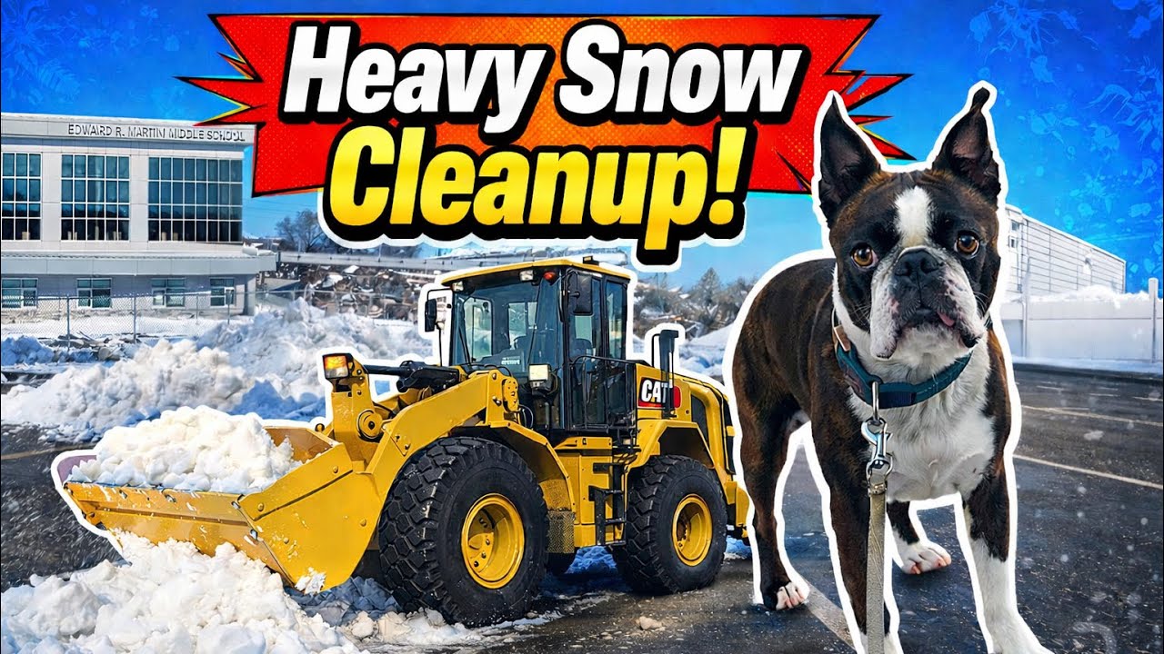 Новая средняя школа, масштабная уборка снега и новый маршрут Кэлвина | Зимняя прогулка в Род-Айленде