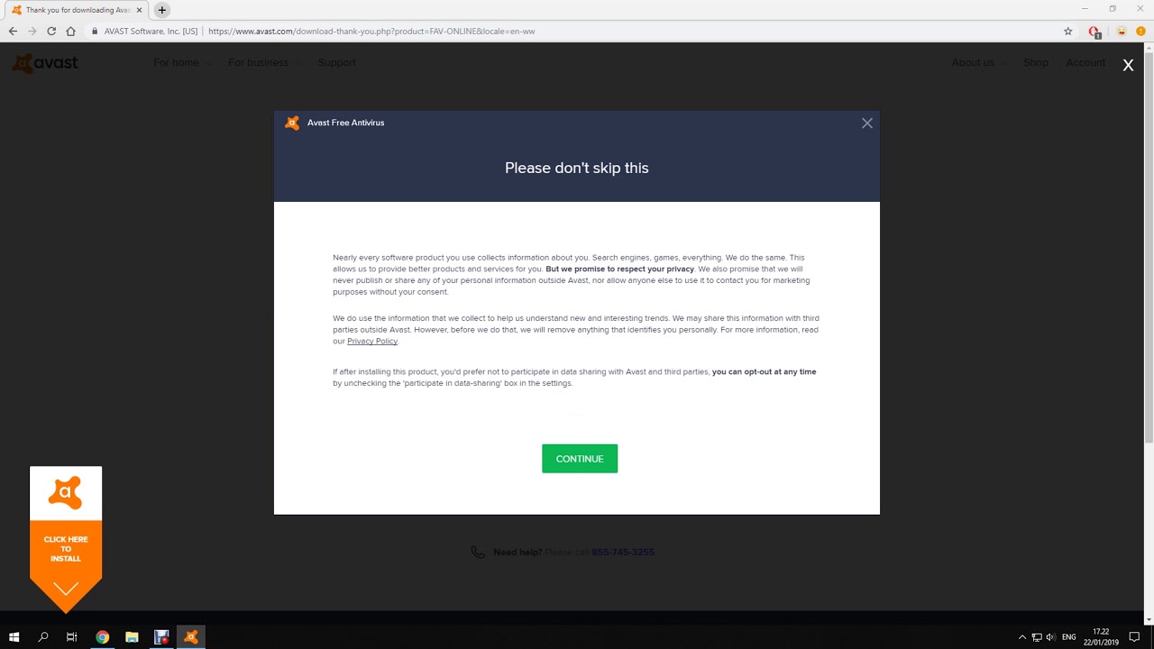 Avast- Forgot your password?