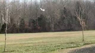 Maiden flight of Hobbyzone Super Cub with crash.