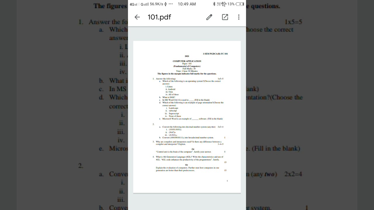 Tutorial for Open Book Exam: