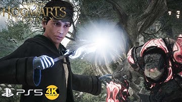 Using Ancient Magic for the first time - Armoured Troll Battle - Hogwarts Legacy