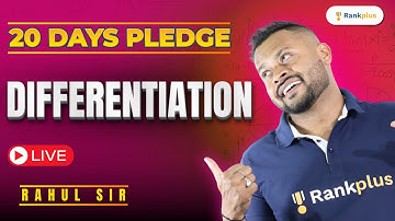 Differentiation Class 12 CBSE Board | Maths 20 Days Pledge | Maths by Rahul Sir | Rankplus