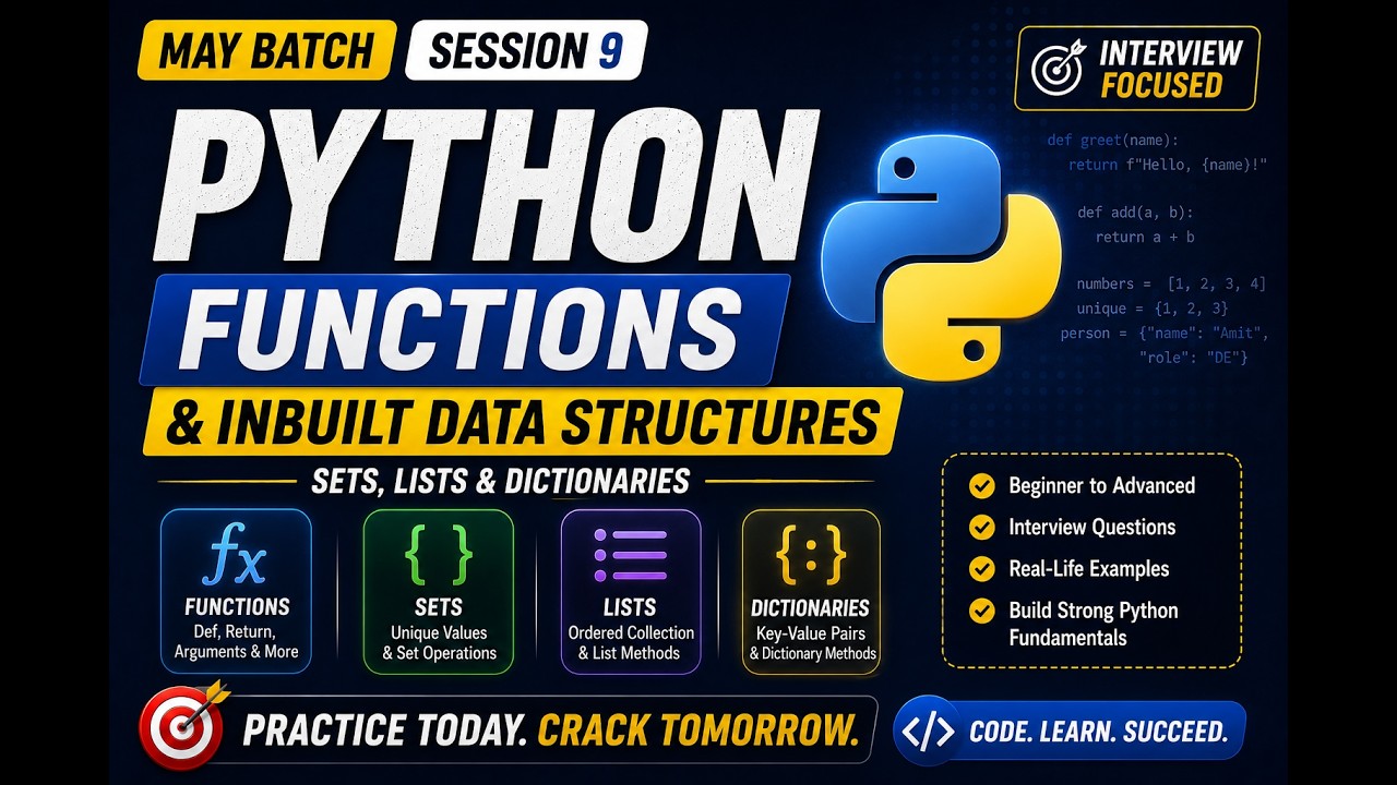 Python Functions & Data Structures Explained | Lists, Sets ...