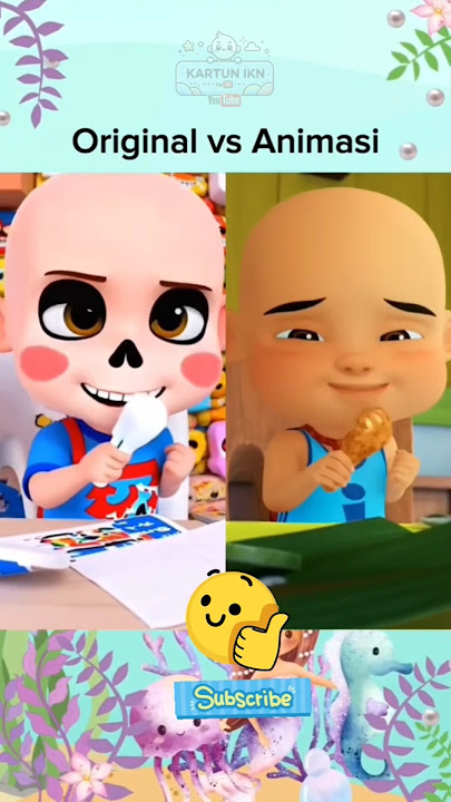 upin ipin makan ayam goreng ⁉️