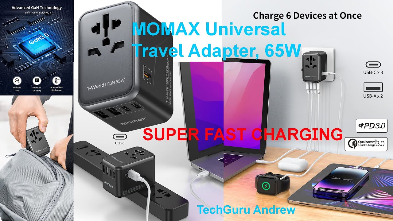 momax 65w 1 world travel adapter