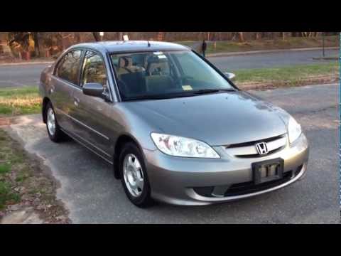 2005 Honda Civic Hybrid Manual Review, Walk Around, Start Up & Rev, Test Drive