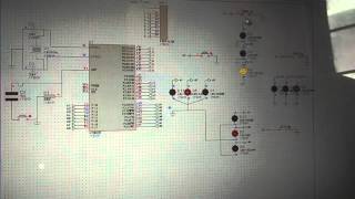 Smart traffic light control in Proteus