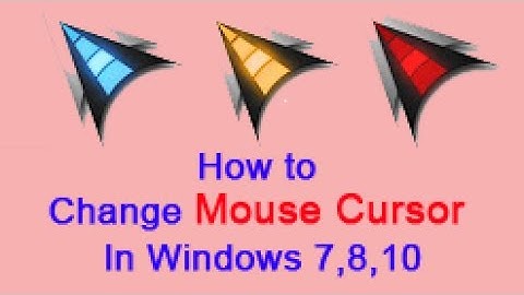 how to change your mouse pointer/cursor in windows 7