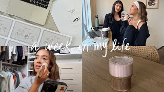 weekly vlog: launching my brand, travel, grwm, strawberry latte recipe + workout | Maria Bethany